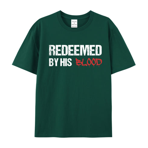 Unisex Redeemed By His Blood Cotton T-Shirt