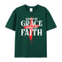Unisex Saved By Grace Living By Faith Cotton T-Shirt
