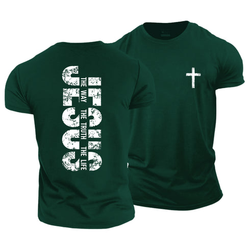 Men's Jesus, The Way The Truth The Life Cotton T-Shirt