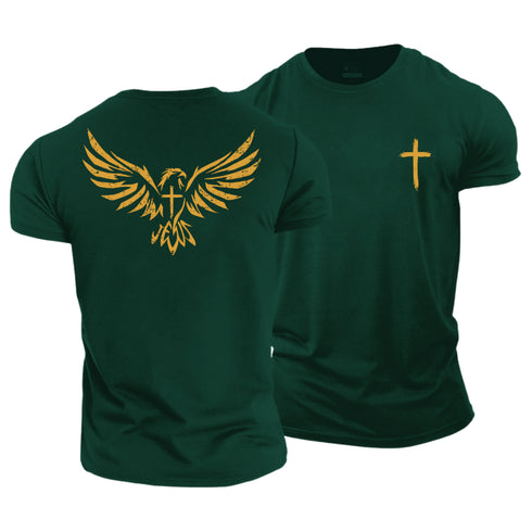 Men's Wings Like Eagles Cotton T-Shirt
