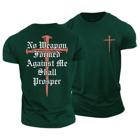 Unisex No Weapon Formed Against Me Shall Prosper Cotton T-Shirt