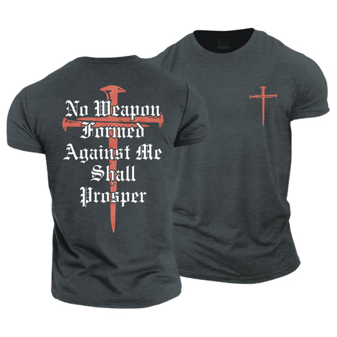 Unisex No Weapon Formed Against Me Shall Prosper Cotton T-Shirt