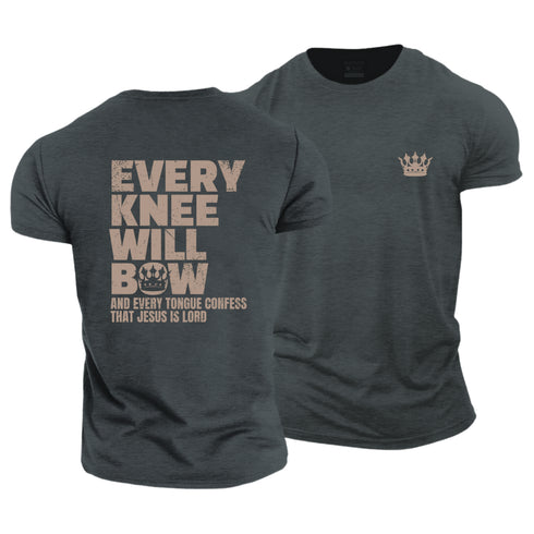 Men's Every Knee Will Bow Cotton T-Shirt