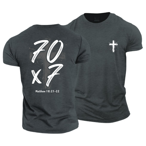 Men's Matthew 18:21-22 Cotton T-Shirt