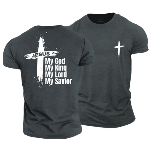 Men's My God My King My Lord My Savior Cotton T-Shirt