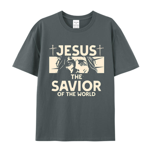 Unisex Jesus The Savior Of The World Cotton T-Shirt