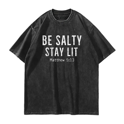 Men's Be Salty Stay Lit Washed T-Shirt