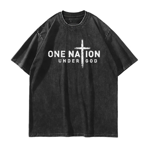 Men's One Nation Under God Washed T-Shirt