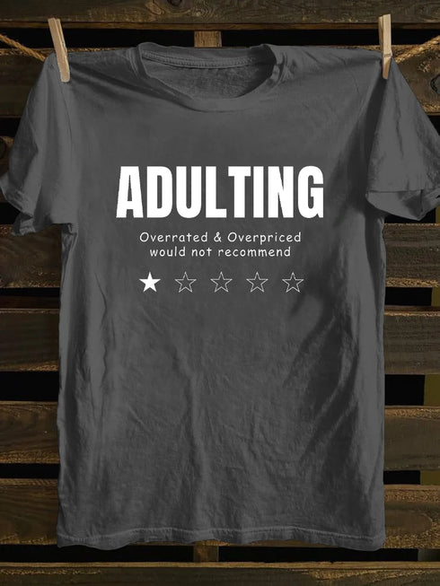 Men's ADULTING OVERRATED OVERPRICED T-SHIRT