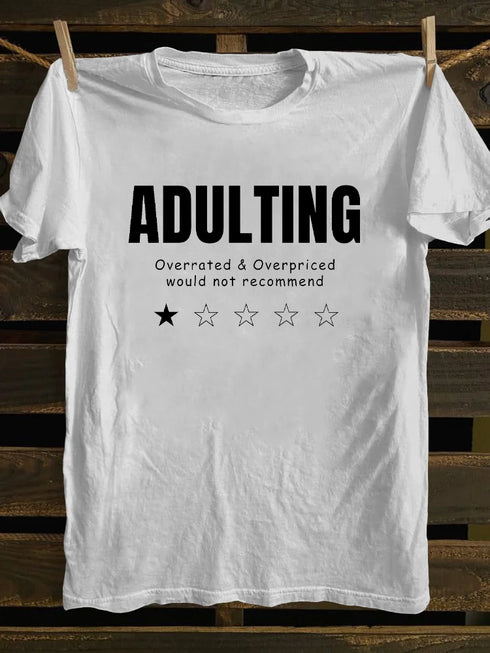 Men's ADULTING OVERRATED OVERPRICED T-SHIRT