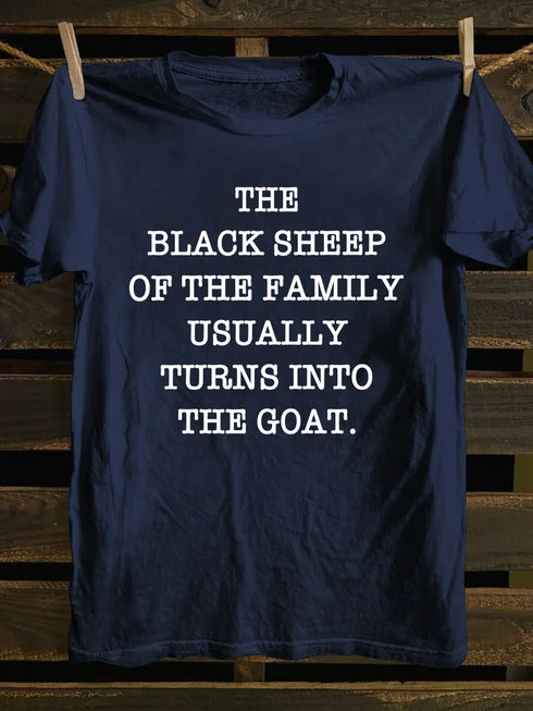 Unisex The Black Sheep Of The Family Print T-shirt