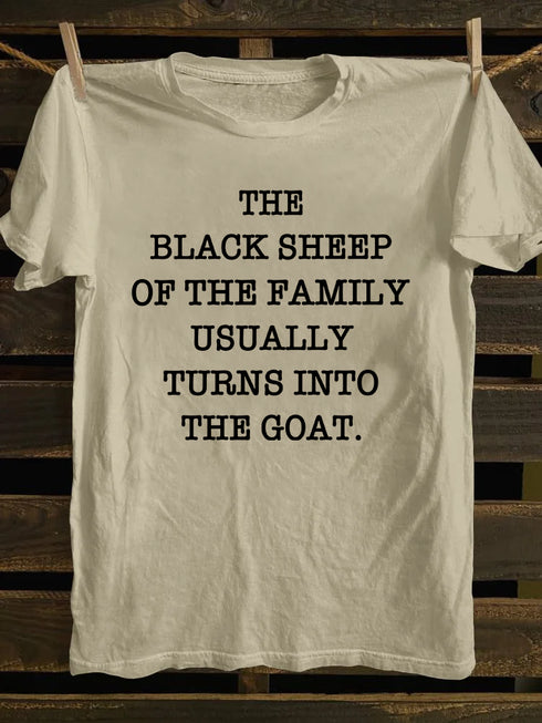 Unisex The Black Sheep Of The Family Print T-shirt