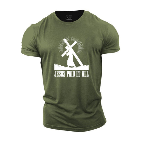 Men's Jesus Paid It All Cotton T-Shirt