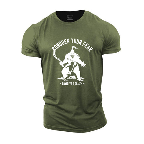 Men's CONQUER YOUR FEAR Cotton T-Shirt
