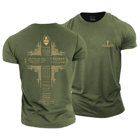 Men's Bible On The Back Cotton T-Shirt
