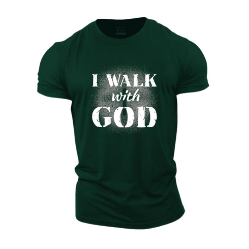 Men's I Walk With God Cotton T-Shirt