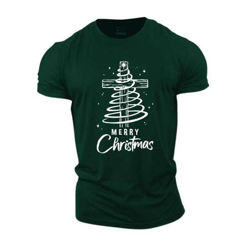 Men's Merry Christmas Cotton T-Shirt