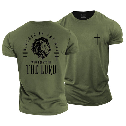 Men's Blessed Is The Man Who Trust The Lord Cotton T-Shirt