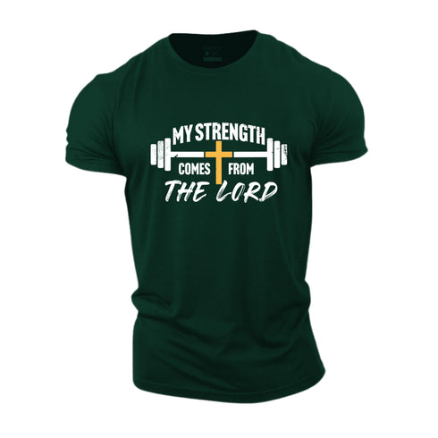 Men's My Strength Comes From The Lord Cotton T-Shirt