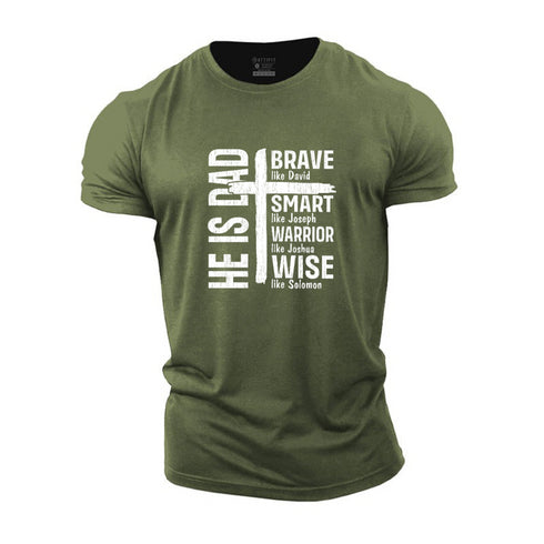 Men's He Is Dad Cotton T-Shirt