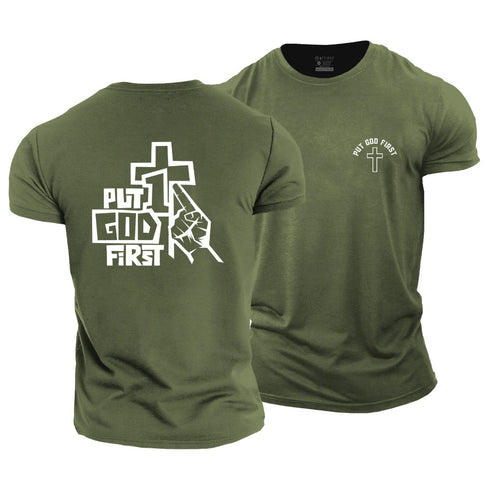 Men's Put God First Cotton T-Shirt