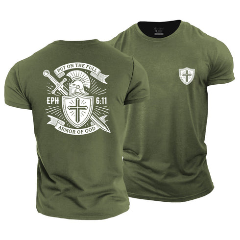 Men's Spartan Armor Of God Cotton T-Shirt