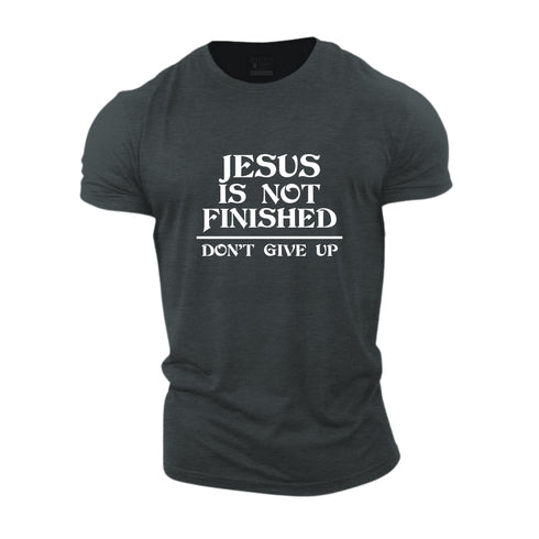 Men's Jesus Is Not Finished Don't Give Up Cotton T-Shirt