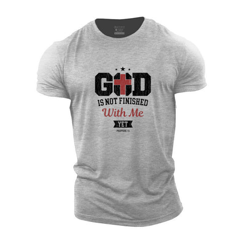 Men's God Is Not Finished With Me Yet Cotton T-Shirt