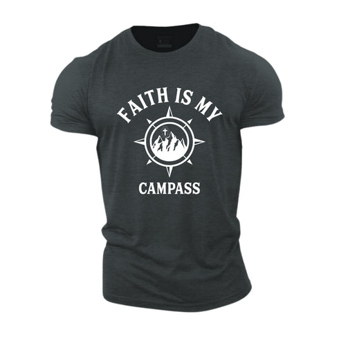 Men's Faith Is My Campass Cotton T-Shirt