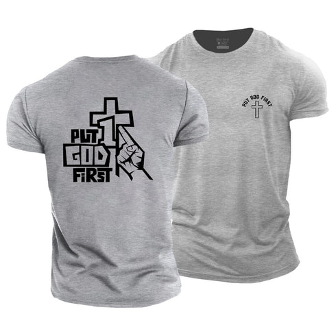 Men's Put God First Cotton T-Shirt