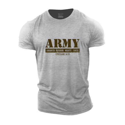 Men's Army Cotton T-Shirt