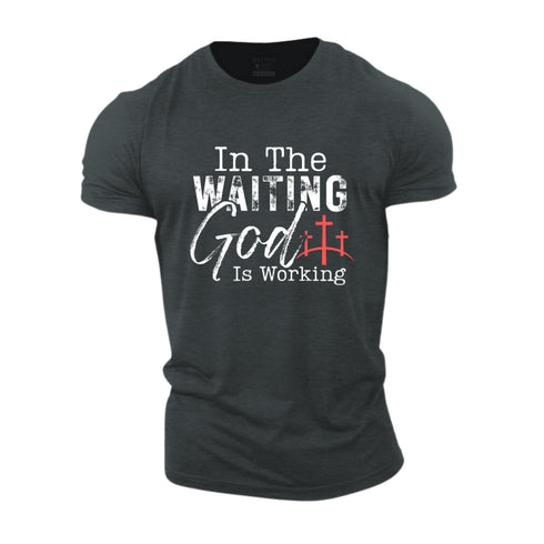 Unisex In The Waiting God Is Working Cotton T-Shirt