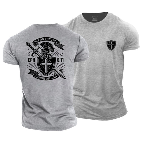 Men's Spartan Armor Of God Cotton T-Shirt