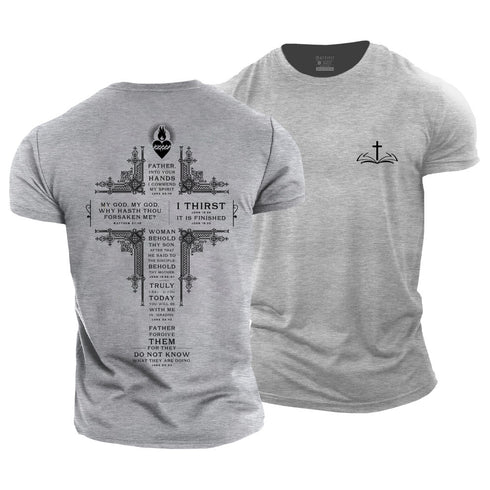 Men's Bible On The Back Cotton T-Shirt