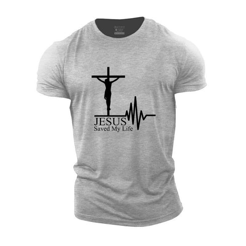 Men's Jesus Saved My Life Cotton T-Shirt
