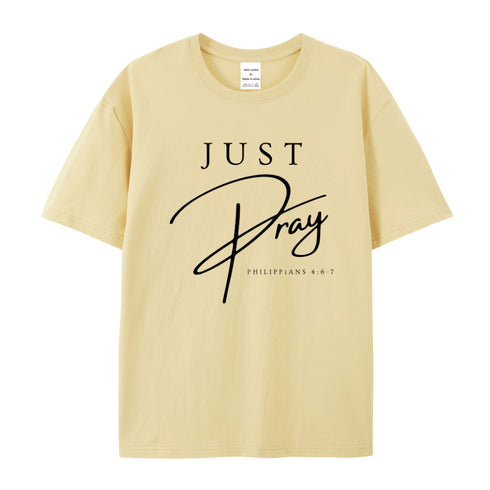 Unisex Just Pray Cotton T-Shirt