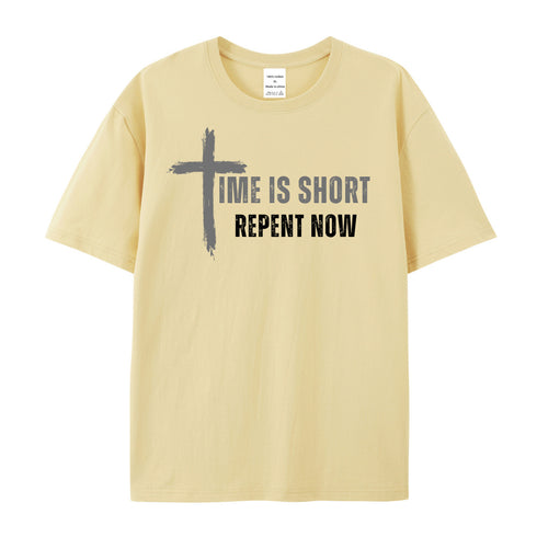 Unisex Time Is Short Repent Now Cotton T-Shirt