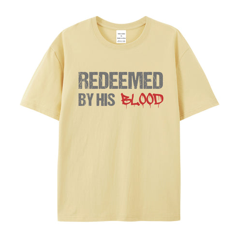 Unisex Redeemed By His Blood Cotton T-Shirt