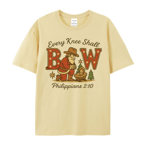 Men's Every Knee Shall Bow Cotton T-Shirt