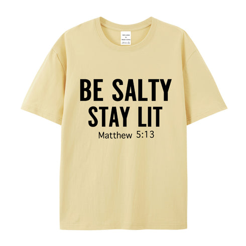 Men's Be Salty Stay Lit Cotton T-Shirt