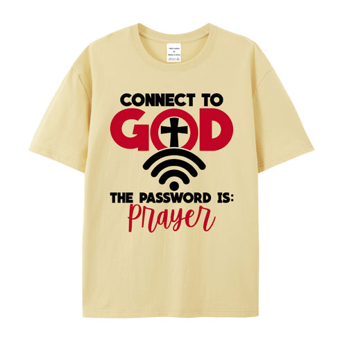 Unisex Connect to God Wifi Cotton T-Shirt