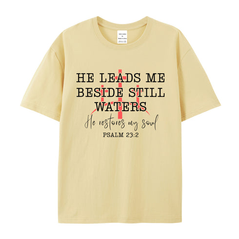 Unisex He Restores My Soul Cotton T-Shirt