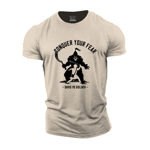 Men's CONQUER YOUR FEAR Cotton T-Shirt