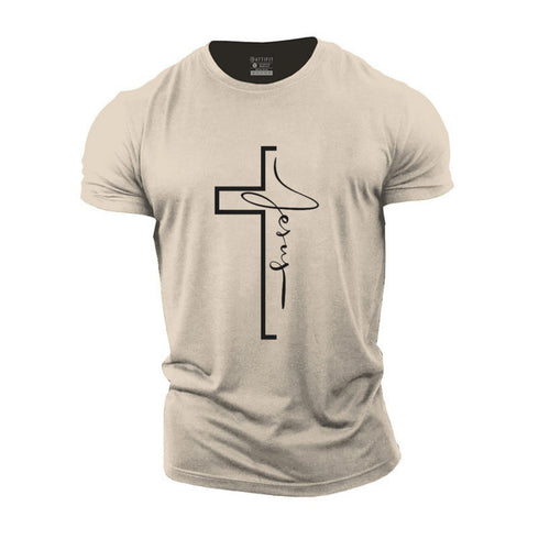 Men's Jesus Cross Cotton T-Shirt