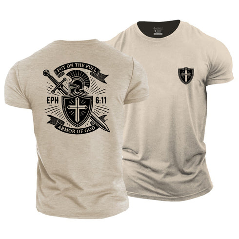 Men's Spartan Armor Of God Cotton T-Shirt