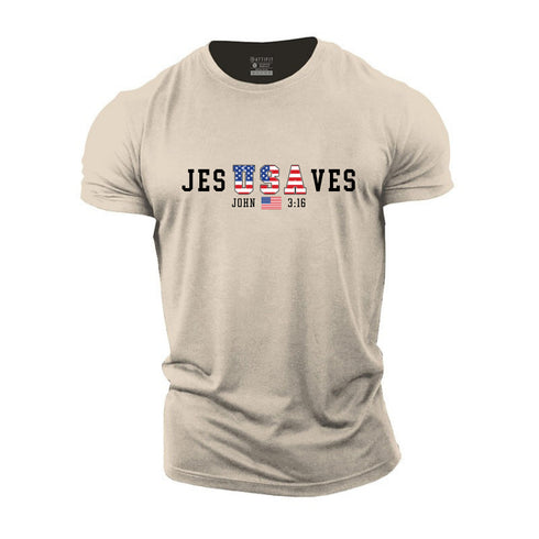 Men's Jesus Saves Cotton T-Shirt