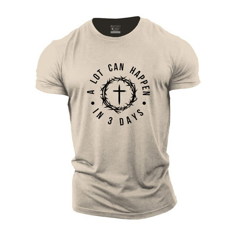Men's A Lot Can Happen In 3 Days Cotton T-Shirt