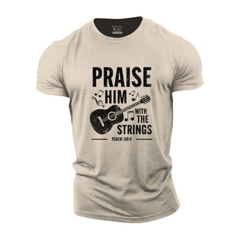 Men's Praise Him With The Strings Cotton T-Shirt