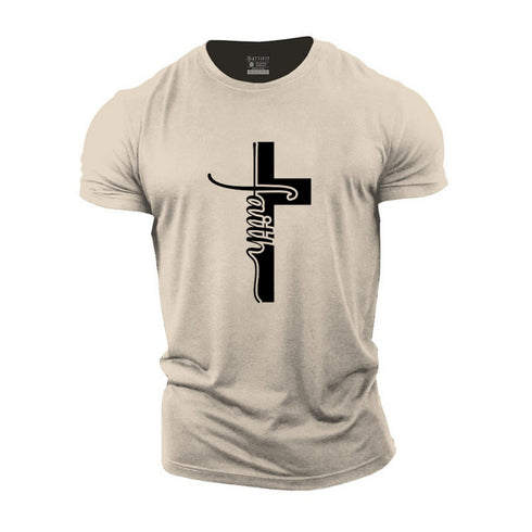 Men's Faith Cross Cotton T-Shirt