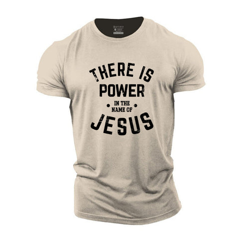 Men's There Is Power In The Name Of Jesus Cotton T-Shirt